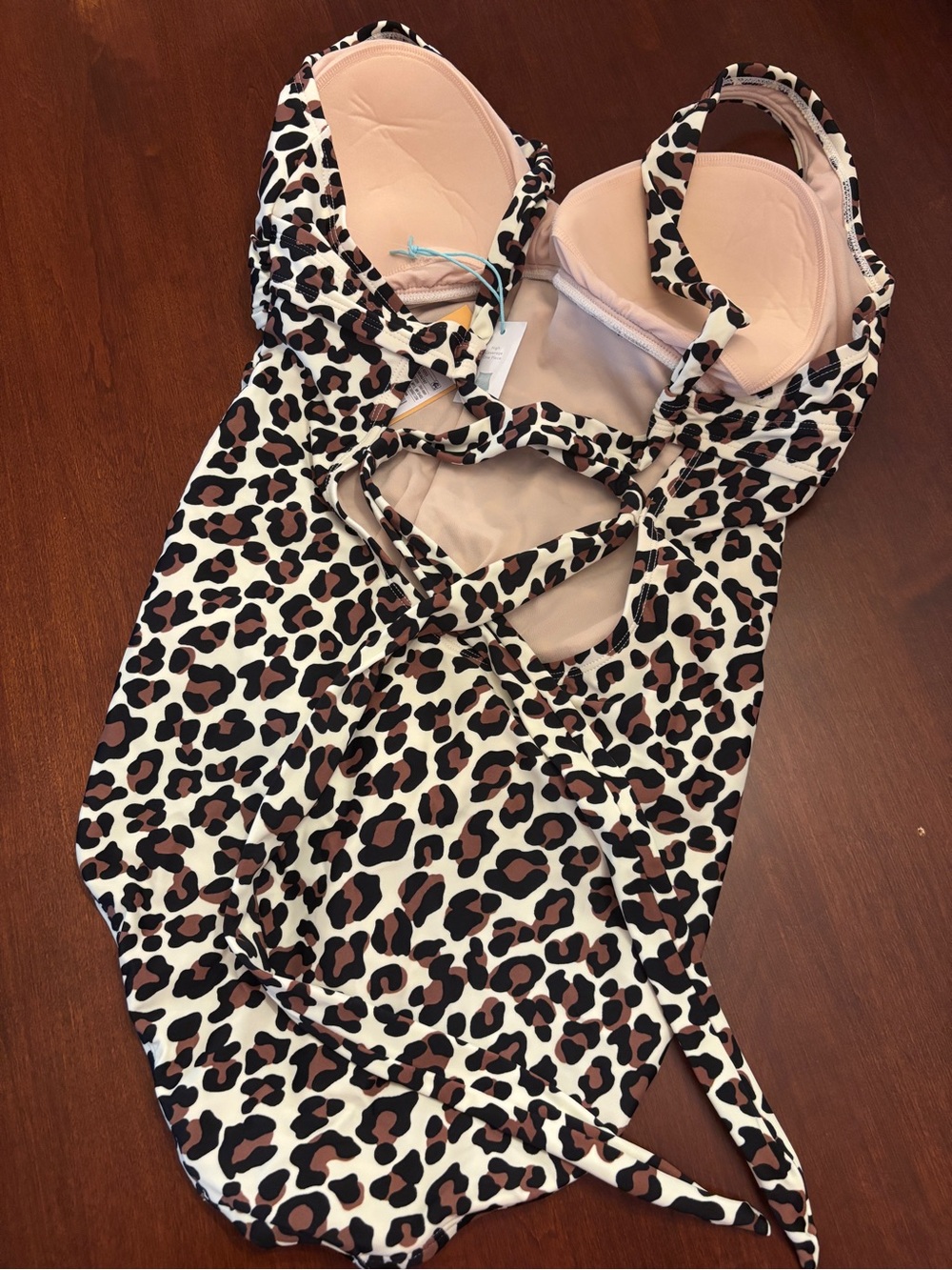 Kona Sol Leopard Print One-Piece Swimsuit in Black, Brown, Cream - Picture 2 of 7